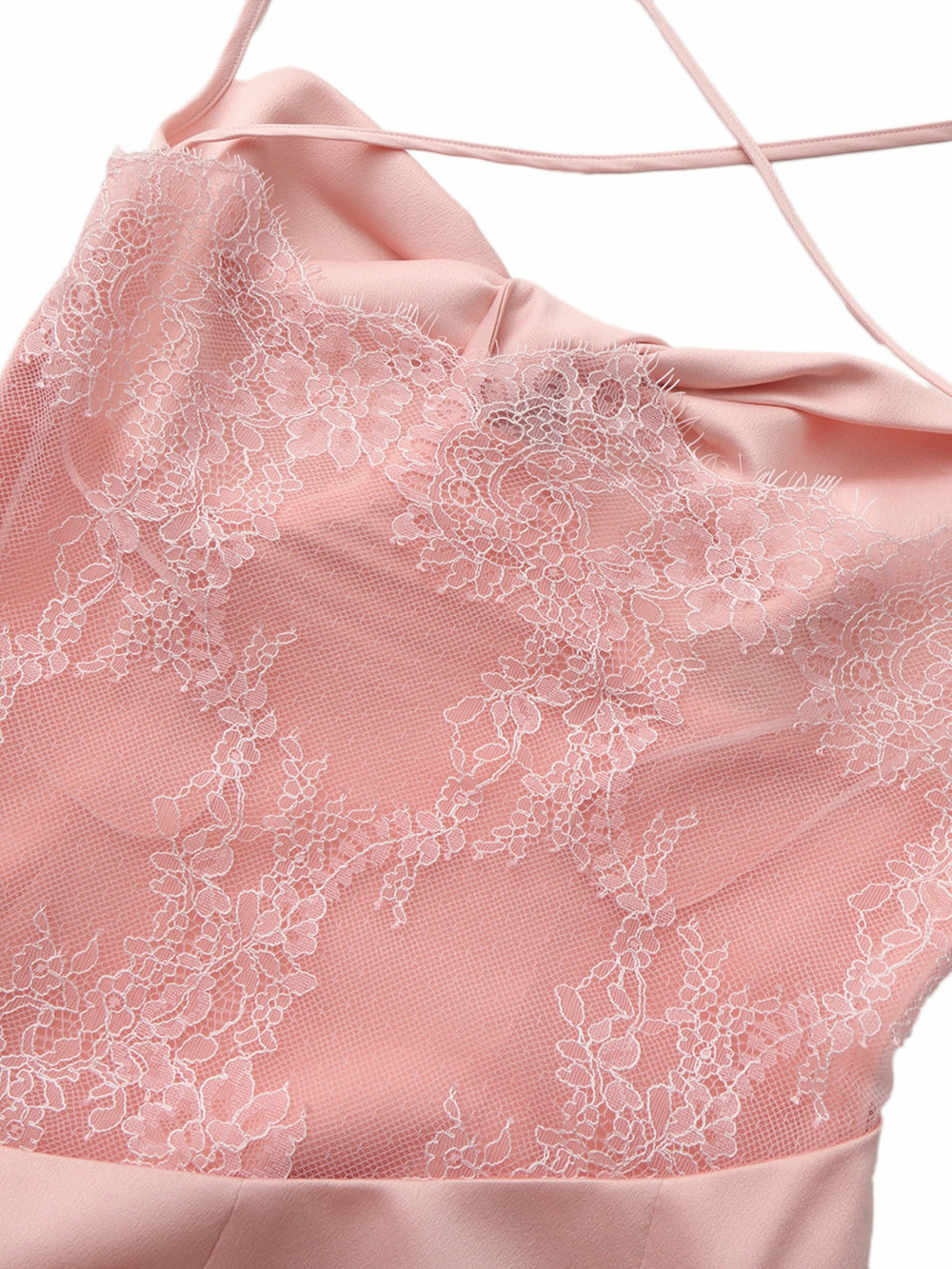 Brielle Twist-Front Lace-Back Pink Dress | Nana Jacqueline