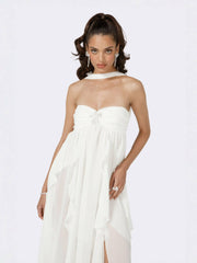 Mariah Dress: White Maxi Dress for Bridal Shower | Nana Jacqueline