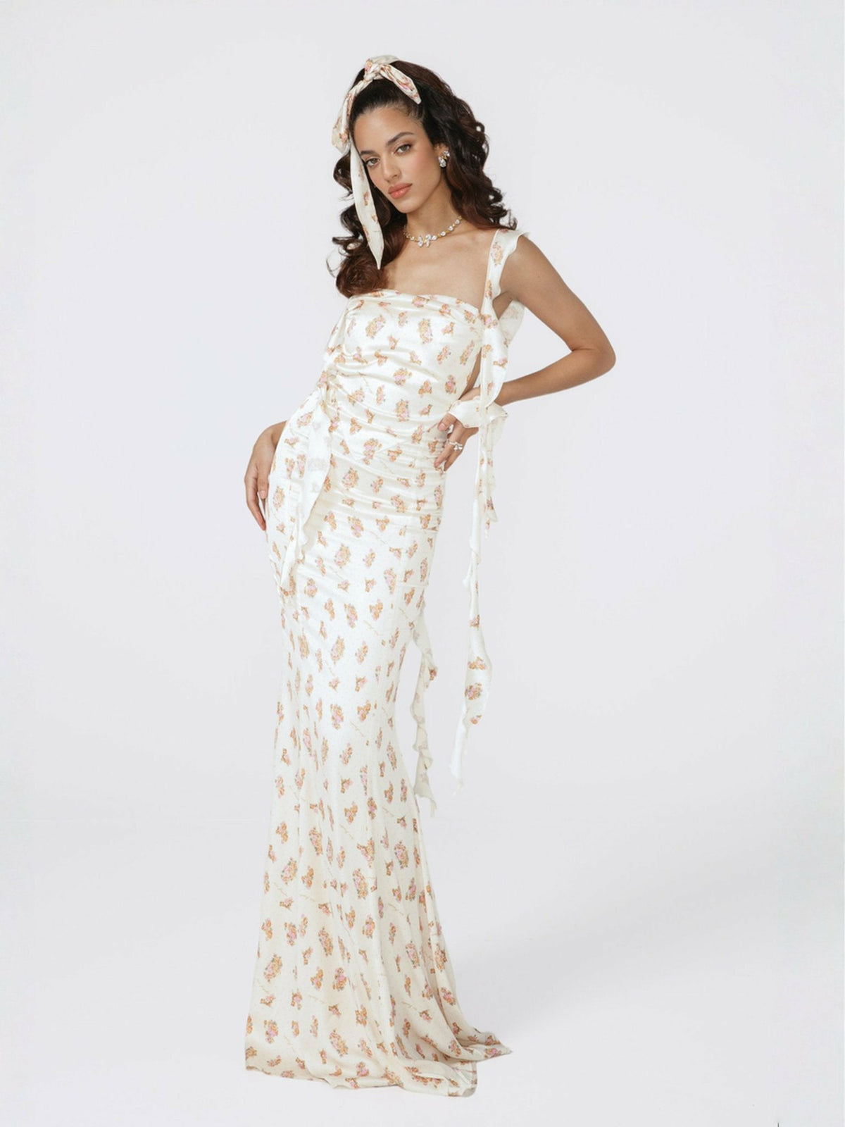 Caroline Dress: Floral Maxi Dress for Garden Wedding Guest | Nana Jacqueline