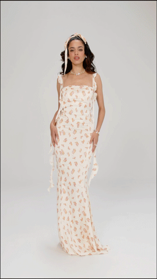 Caroline Dress: Floral Maxi Dress for Garden Wedding Guest | Nana Jacqueline