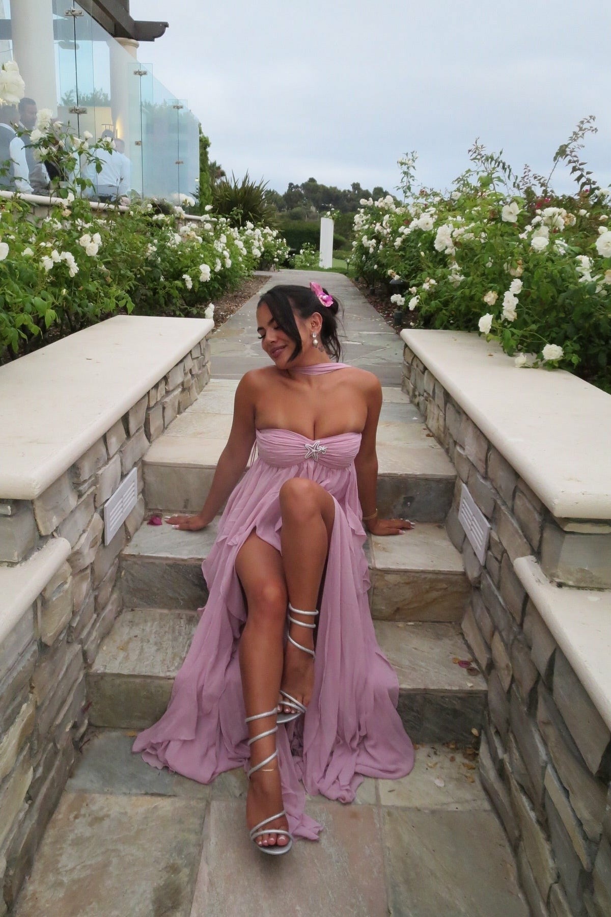 Mariah Dress: Purple Maxi Dress for Garden Wedding Guest | Nana Jacqueline