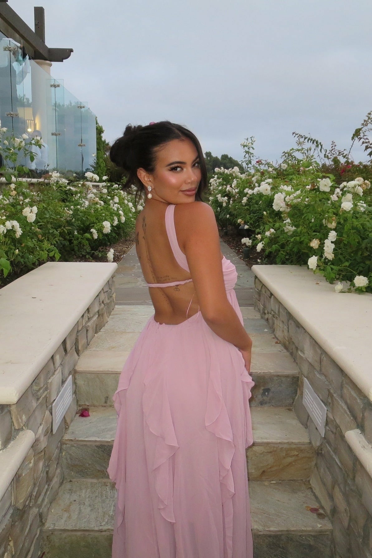 Mariah Dress: Purple Maxi Dress for Garden Wedding Guest | Nana Jacqueline