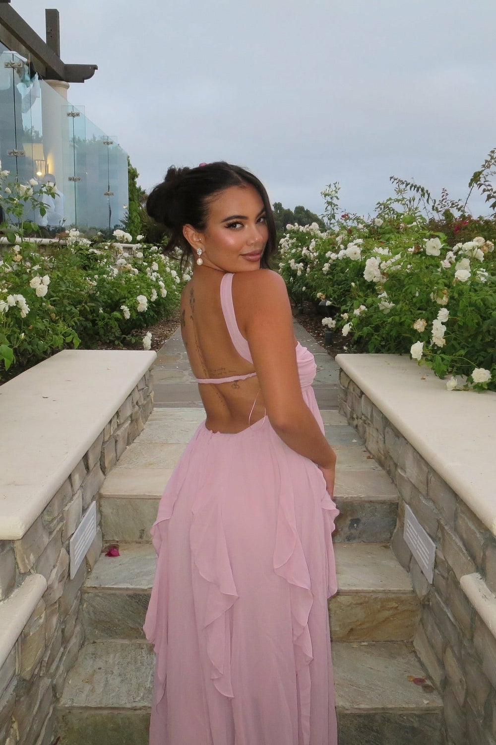 Mariah Dress: Purple Maxi Dress for Garden Wedding Guest | Nana Jacqueline