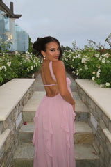 Mariah Dress: Purple Maxi Dress for Garden Wedding Guest | Nana Jacqueline