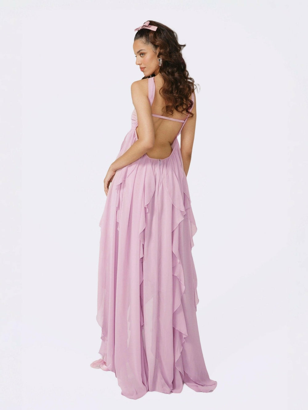 Mariah Dress: Purple Maxi Dress for Garden Wedding Guest | Nana Jacqueline