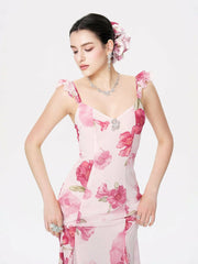 Cera Dress: Pink Maxi Dress for Garden Wedding Guest | Nana Jacqueline