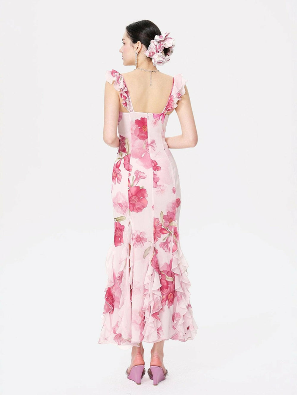Cera Dress: Pink Maxi Dress for Garden Wedding Guest | Nana Jacqueline