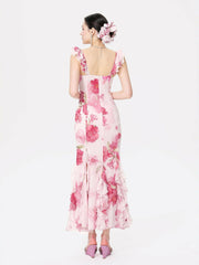 Cera Dress: Pink Maxi Dress for Garden Wedding Guest | Nana Jacqueline