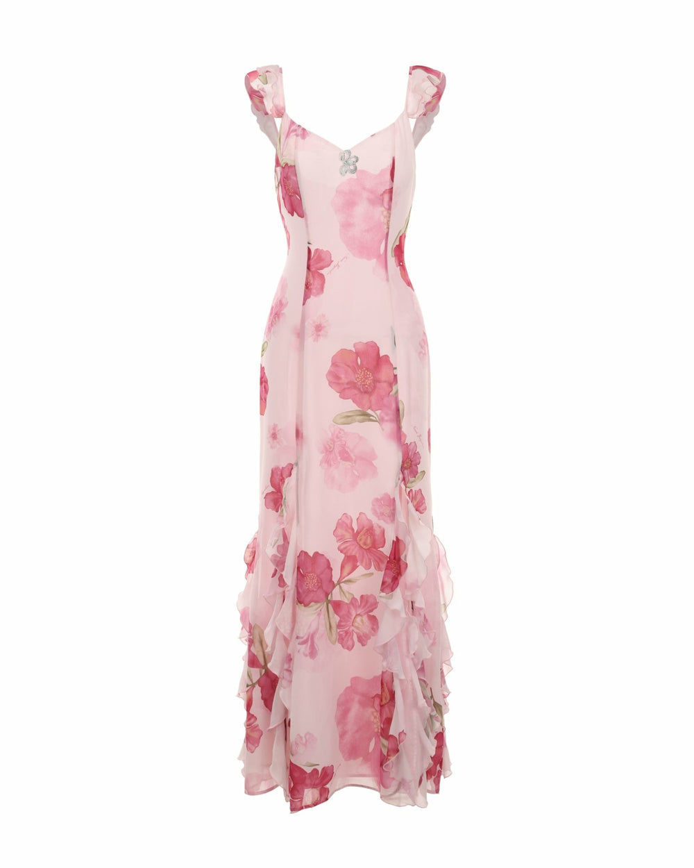 Cera Dress: Pink Maxi Dress for Garden Wedding Guest | Nana Jacqueline