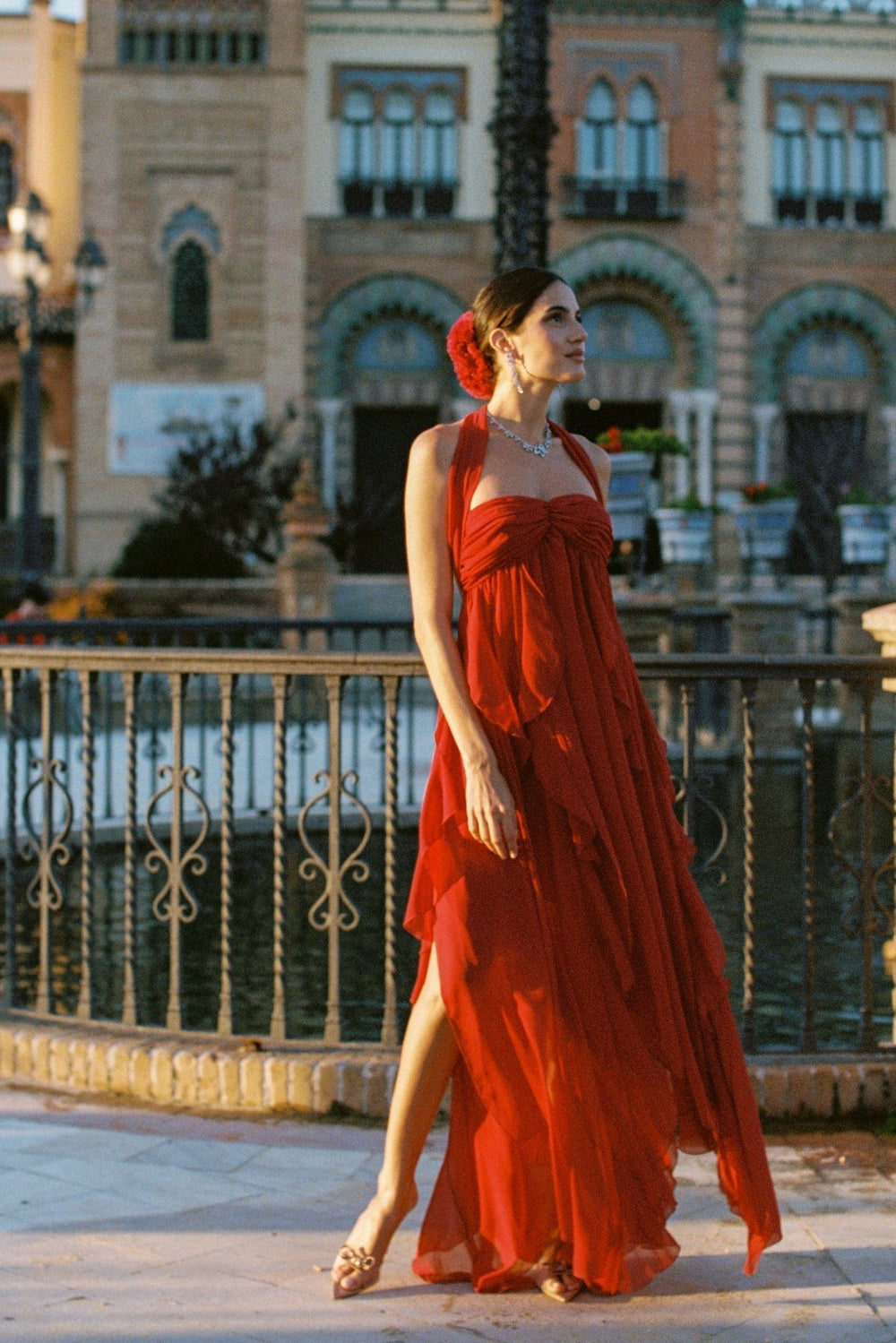 Mariah Dress: Red Maxi Dress for Formal Wedding Guest | Nana Jacqueline