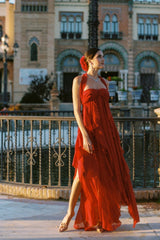 Mariah Dress: Red Maxi Dress for Formal Wedding Guest | Nana Jacqueline