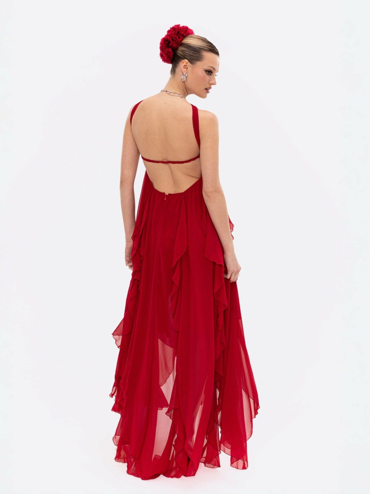 Mariah Dress: Red Maxi Dress for Formal Wedding Guest | Nana Jacqueline