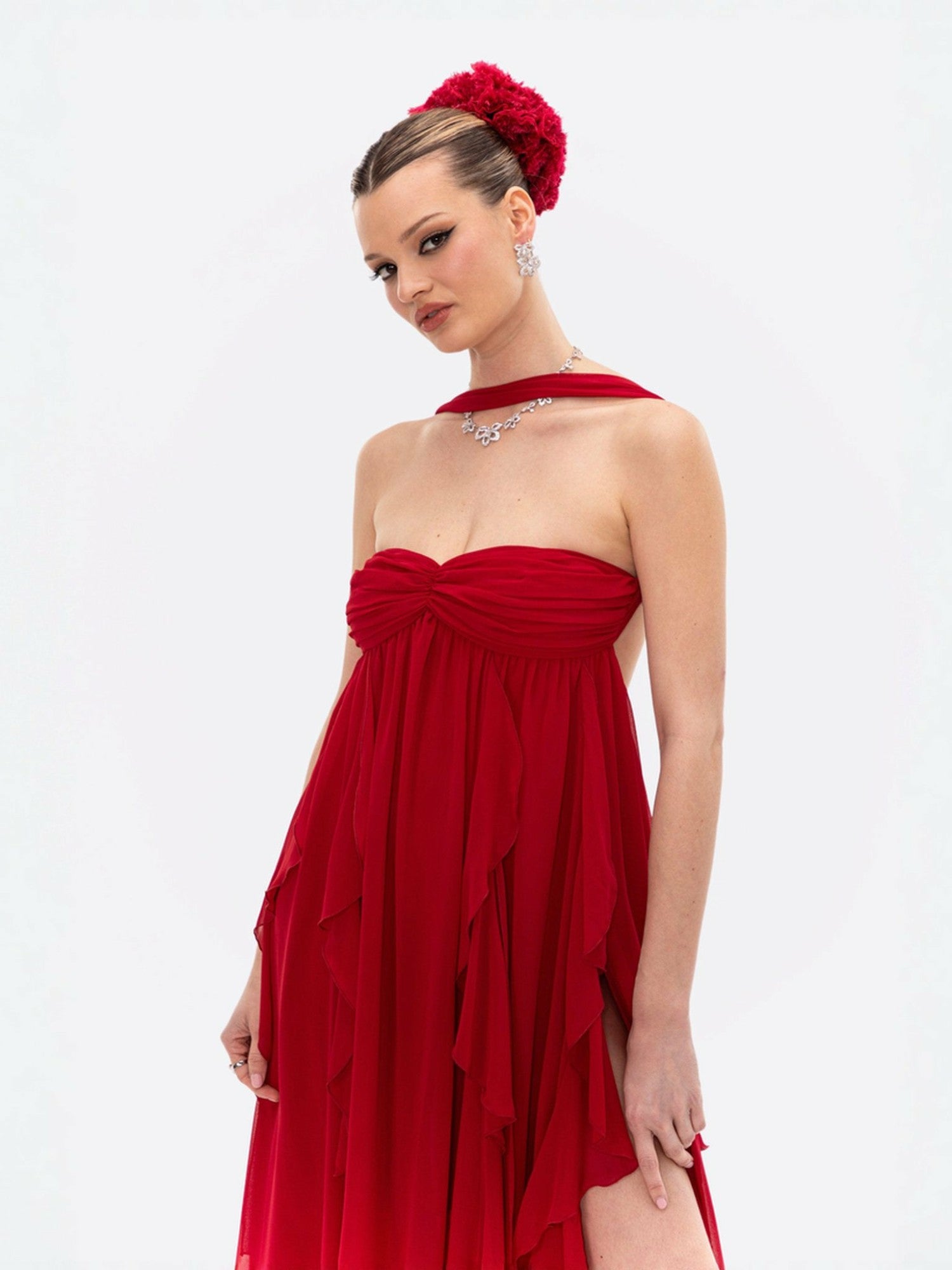 Mariah Dress: Red Maxi Dress for Formal Wedding Guest | Nana Jacqueline