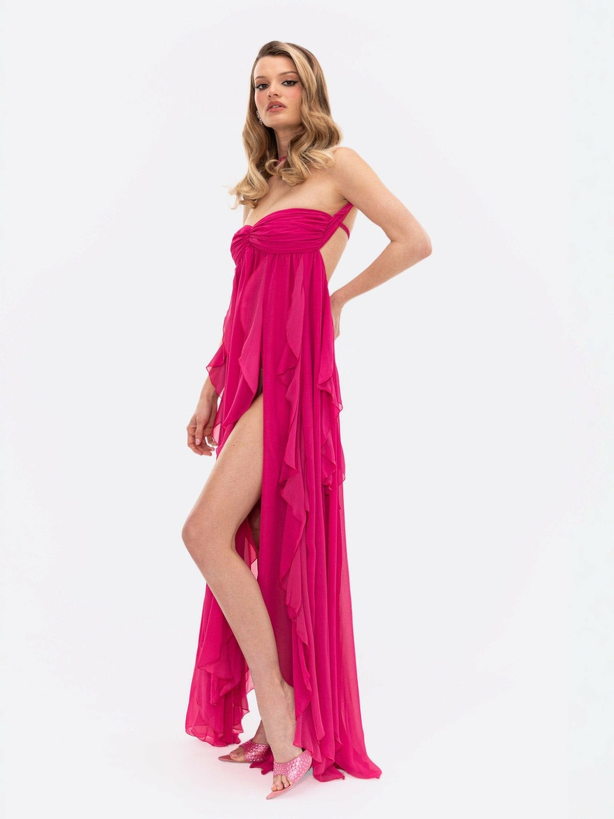 Mariah Dress: Pink Maxi Dress for Destination Wedding | Nana Jacqueline