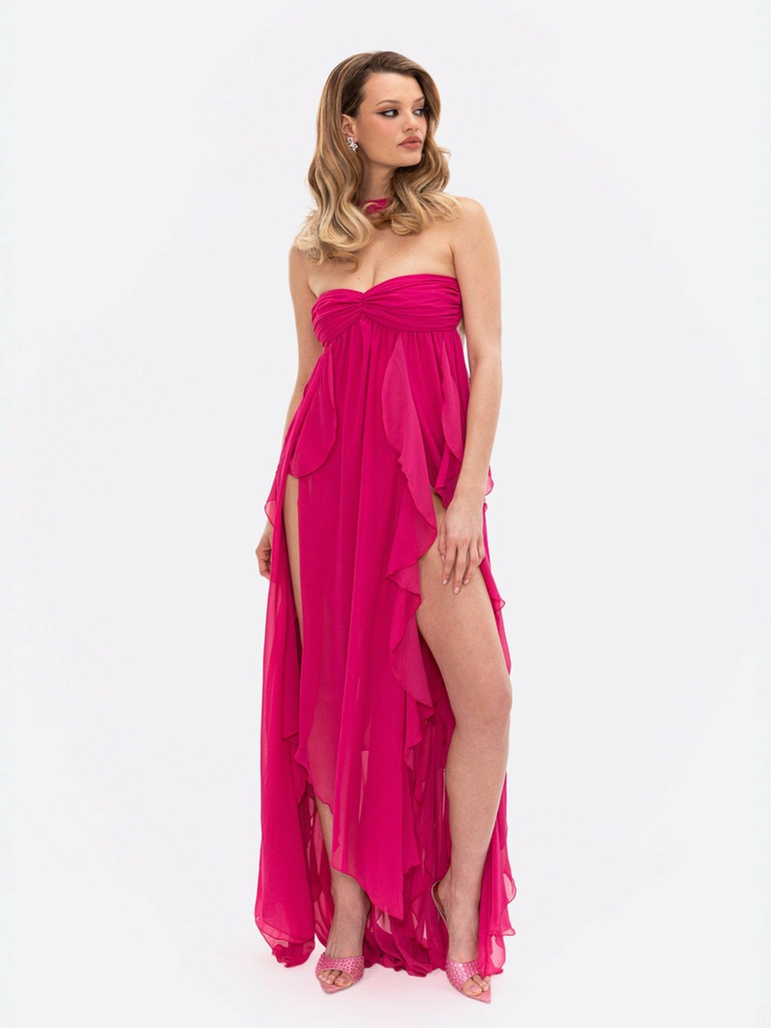 Mariah Dress: Pink Maxi Dress for Destination Wedding | Nana Jacqueline
