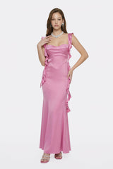 Caroline Dress: Magenta Maxi Dress for Formal Wedding Guest | Nana Jacqueline
