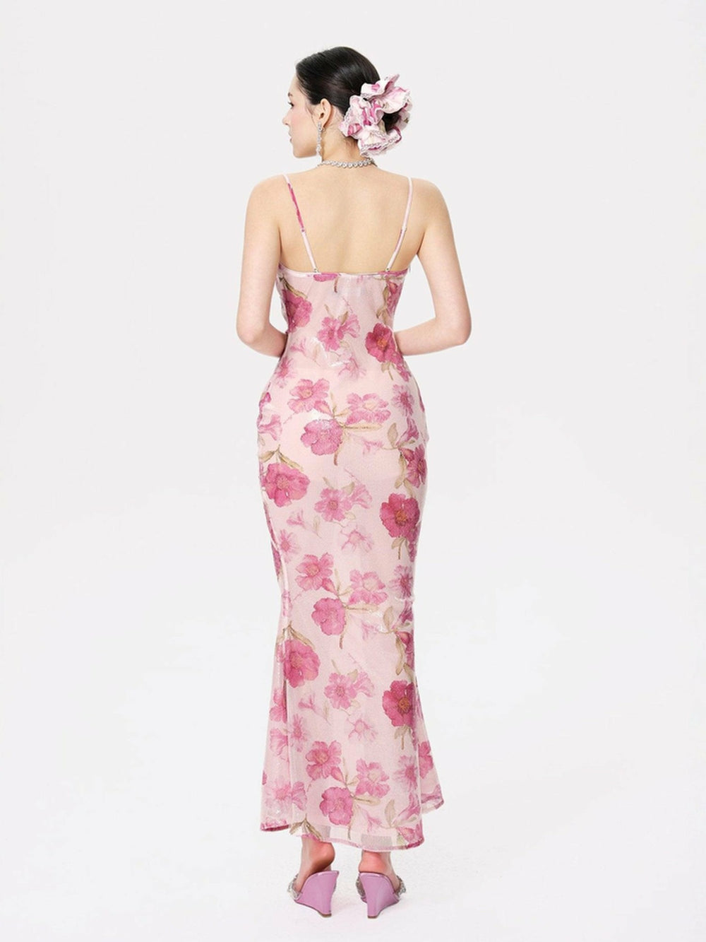 Esmeralda Dress: Pink Maxi Dress for Garden Wedding Guest | Nana Jacqueline