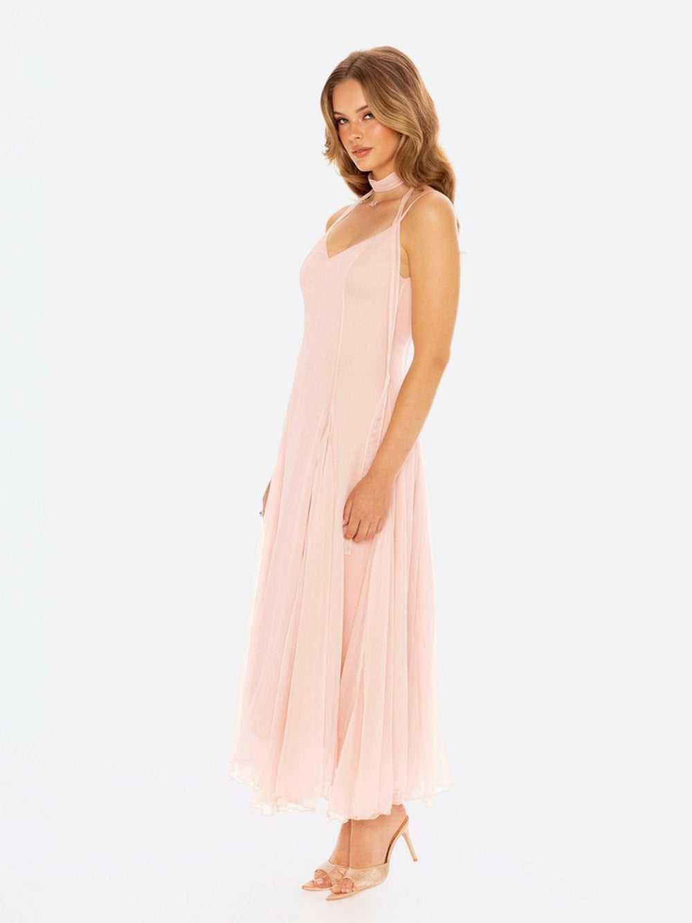 Irena Dress: Pink Maxi Dress for Garden Wedding Guest | Nana Jacqueline