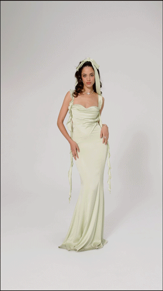 Caroline Dress: Green Maxi Dress for Destination Wedding | Nana Jacqueline