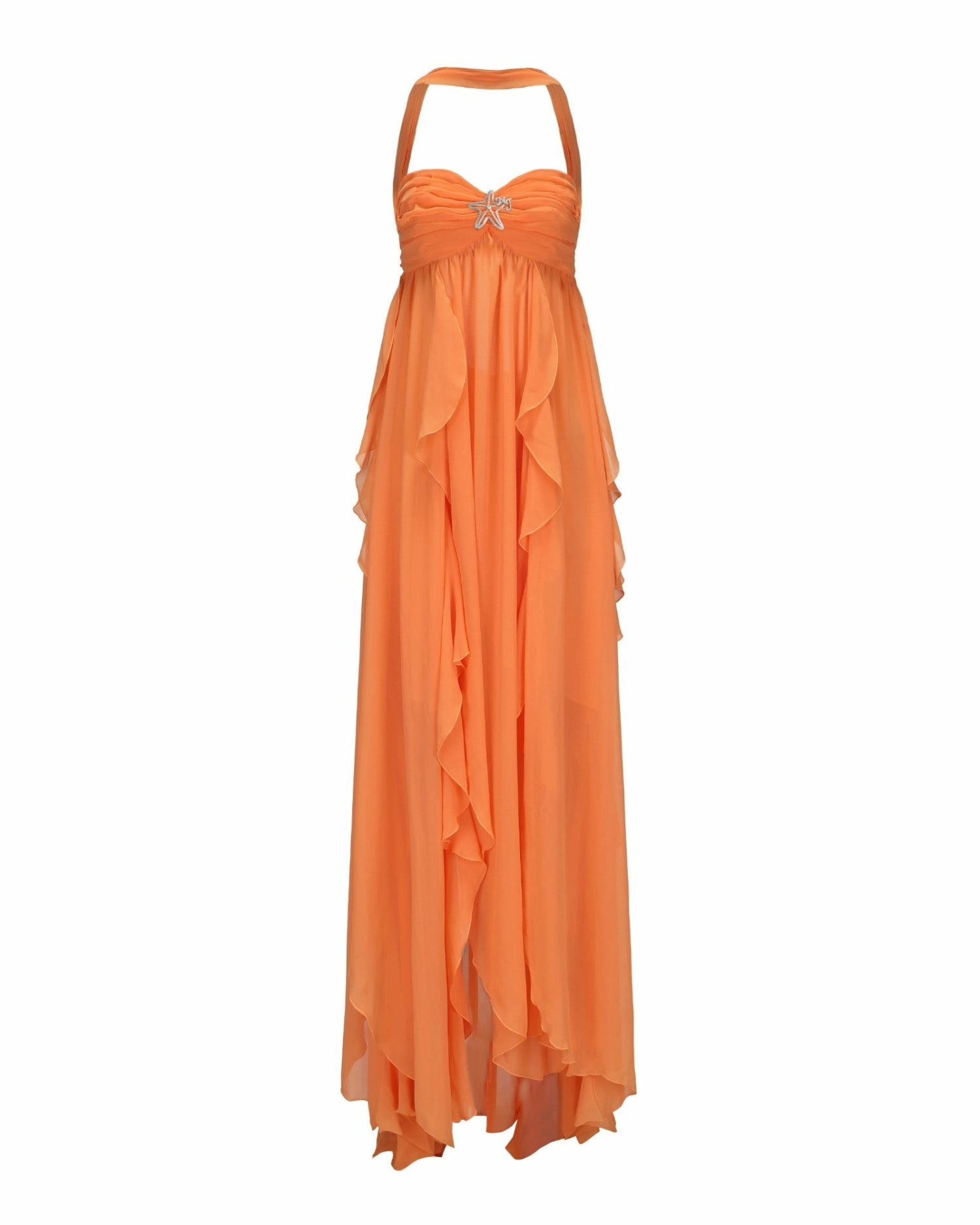 Mariah Dress: Orange Maxi Dress for Destination Wedding | Nana Jacqueline