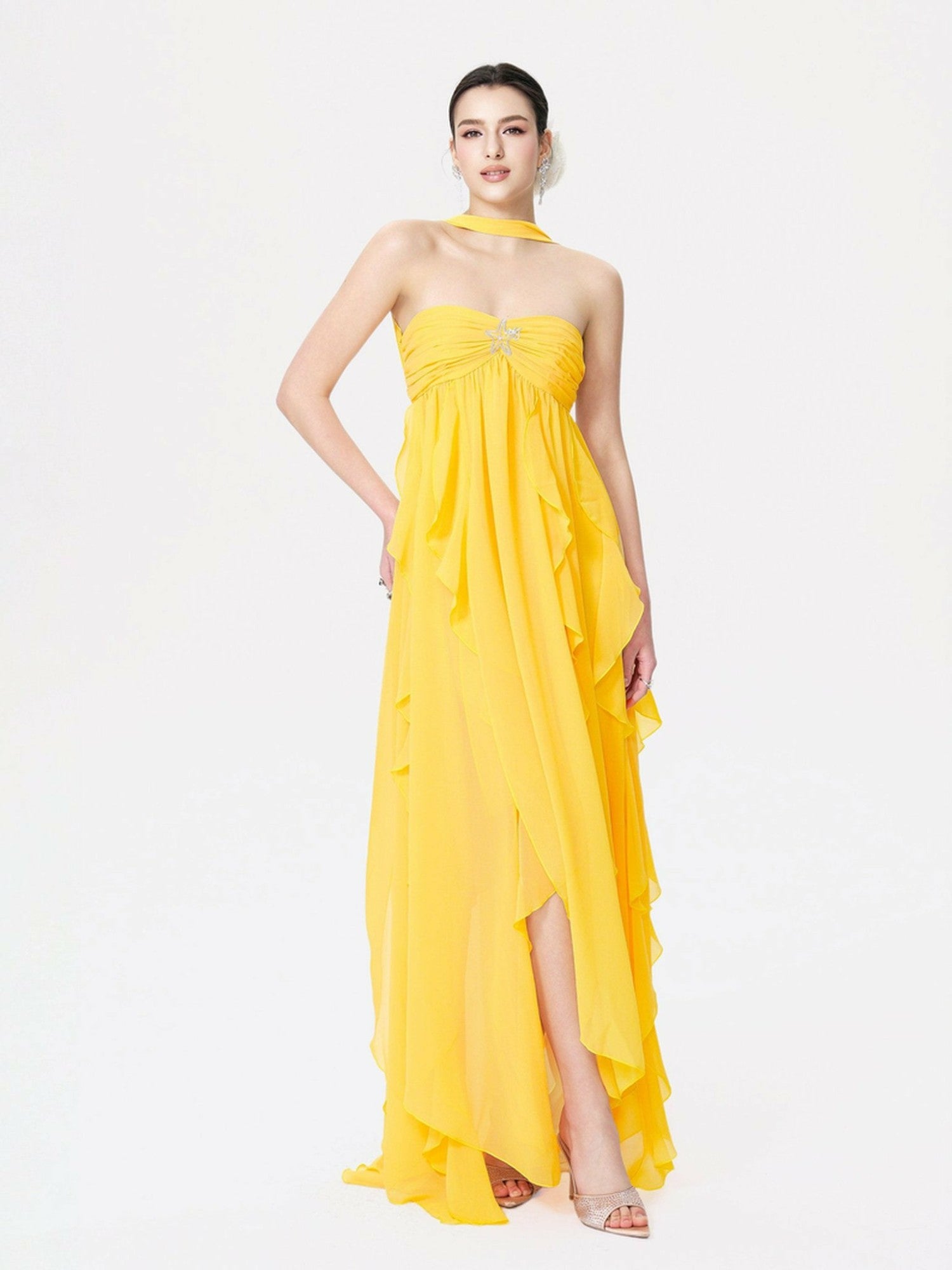 Mariah Dress: Yellow Maxi Dress for Destination Wedding | Nana Jacqueline