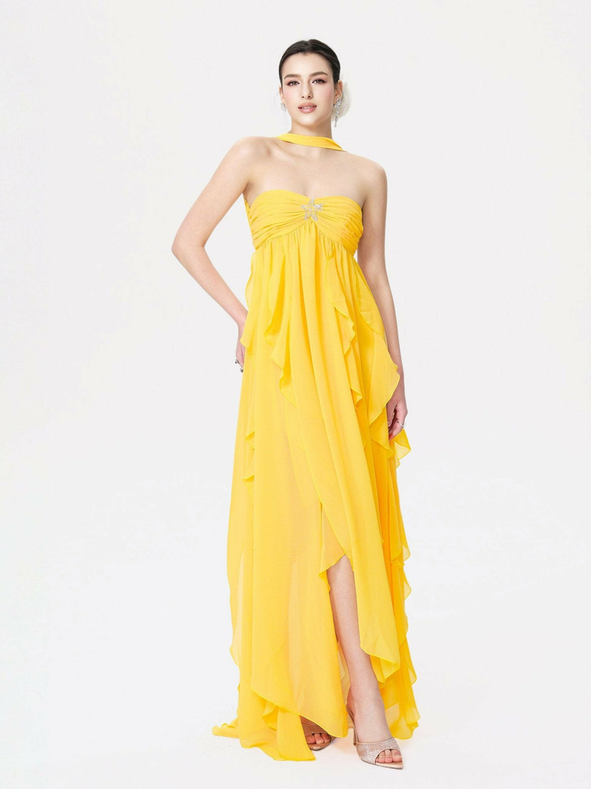 Mariah Dress: Yellow Maxi Dress for Destination Wedding | Nana Jacqueline