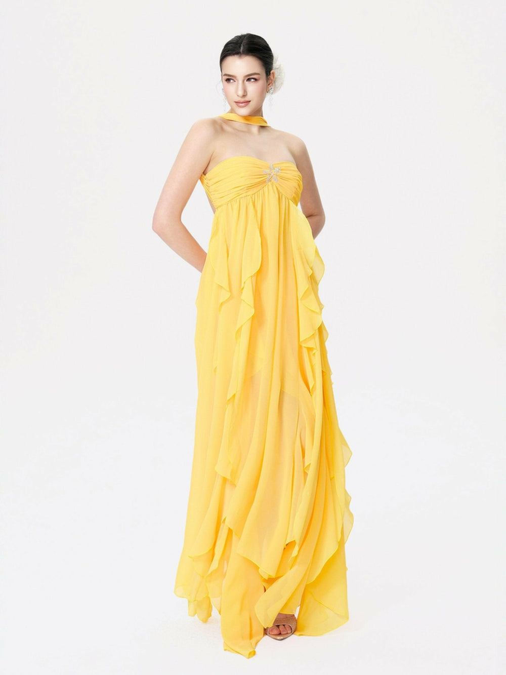 Mariah Dress: Yellow Maxi Dress for Destination Wedding | Nana Jacqueline