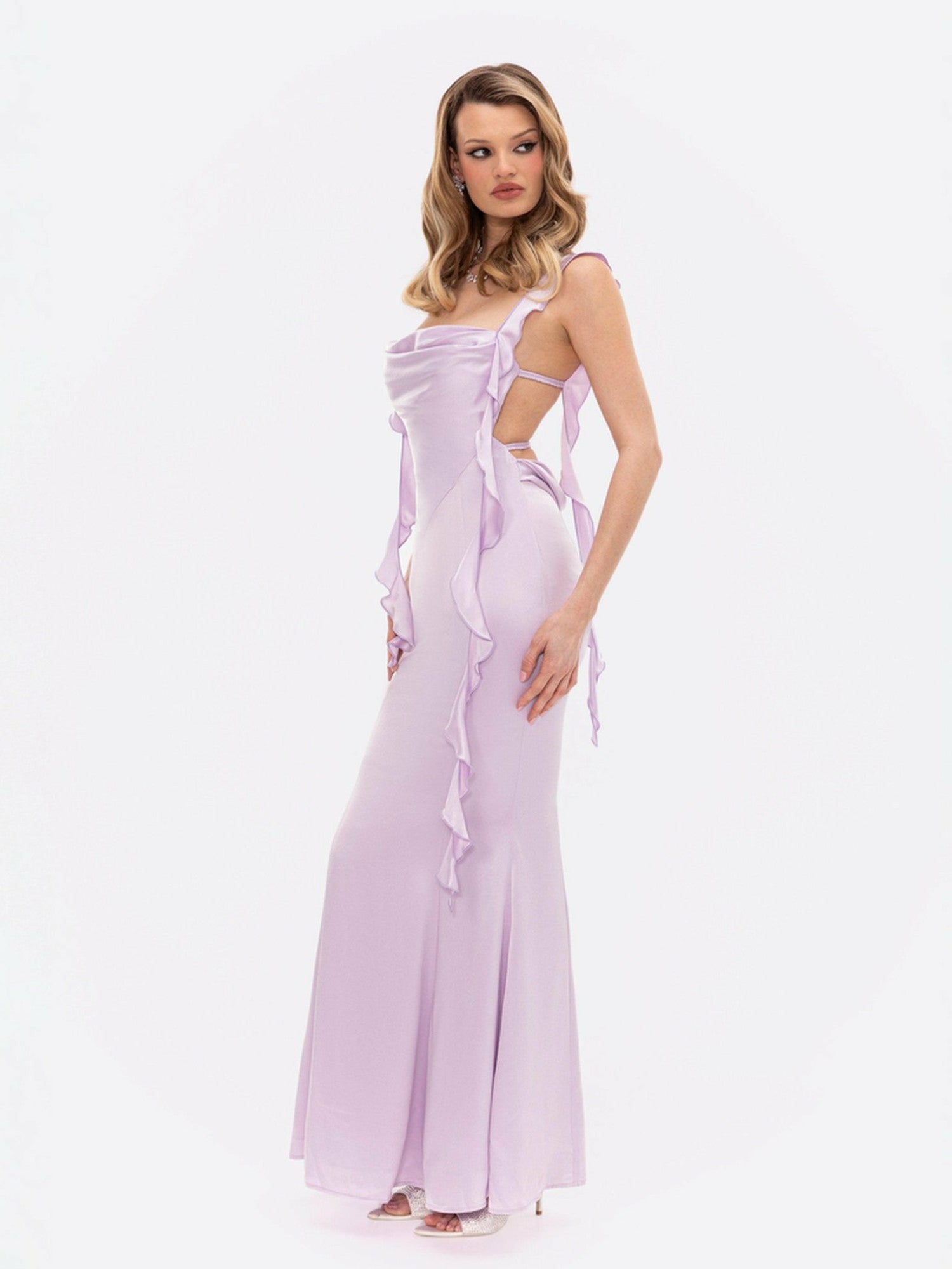 Caroline Dress: Purple Maxi Dress for Formal Wedding Guest | Nana Jacqueline
