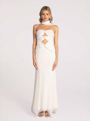 Cassandra Dress: White Maxi Dress for Rehearsal Dinner | Nana Jacqueline