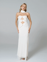 Cassandra Dress: White Maxi Dress for Rehearsal Dinner | Nana Jacqueline