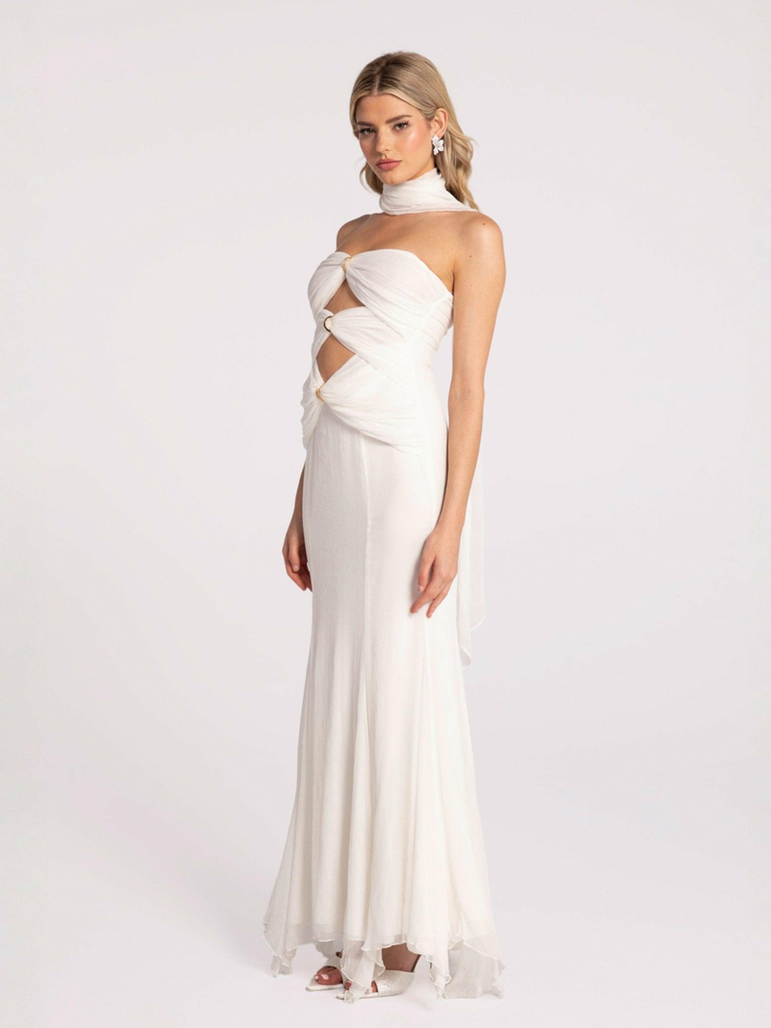 Cassandra Dress: White Maxi Dress for Rehearsal Dinner | Nana Jacqueline