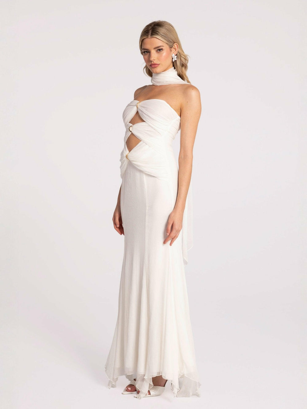 Cassandra Dress: White Maxi Dress for Rehearsal Dinner | Nana Jacqueline