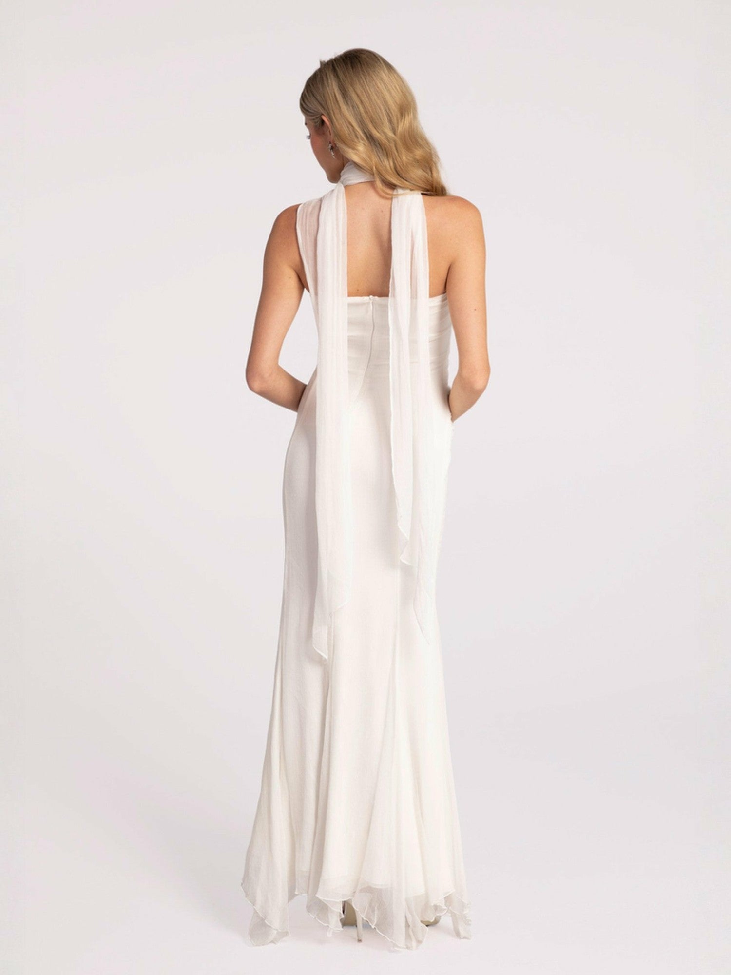 Cassandra Dress: White Maxi Dress for Rehearsal Dinner | Nana Jacqueline