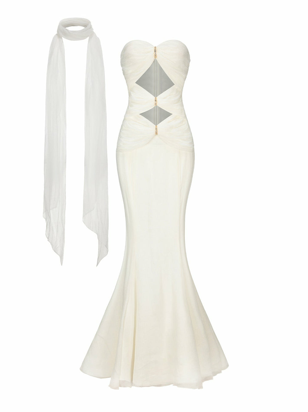 Cassandra Dress: White Maxi Dress for Rehearsal Dinner | Nana Jacqueline