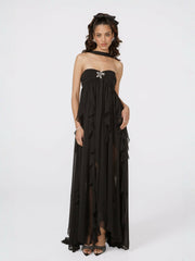 Mariah Dress: Black Maxi Dress for Formal Wedding Guest | Nana Jacqueline