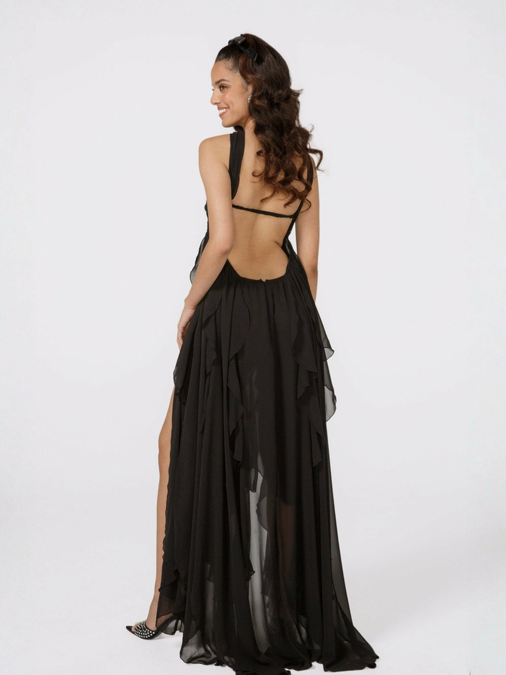 Mariah Dress: Black Maxi Dress for Formal Wedding Guest | Nana Jacqueline