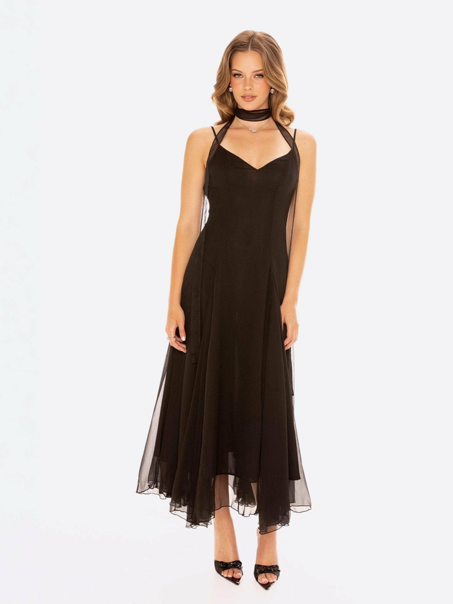 Irena Dress: Black Maxi Dress for Formal Wedding Guest | Nana Jacqueline