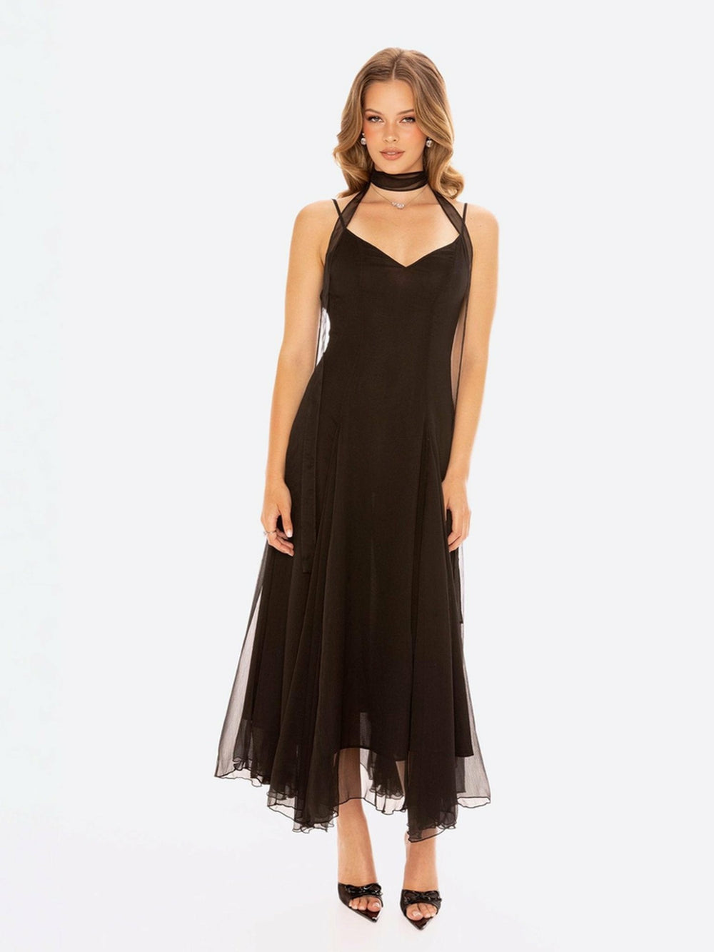 Irena Dress: Black Maxi Dress for Formal Wedding Guest | Nana Jacqueline