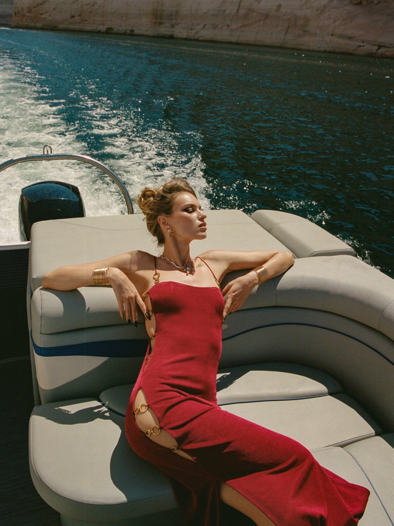 Adeline Dress: Red Maxi Dress for Date Night | Nana Jacqueline