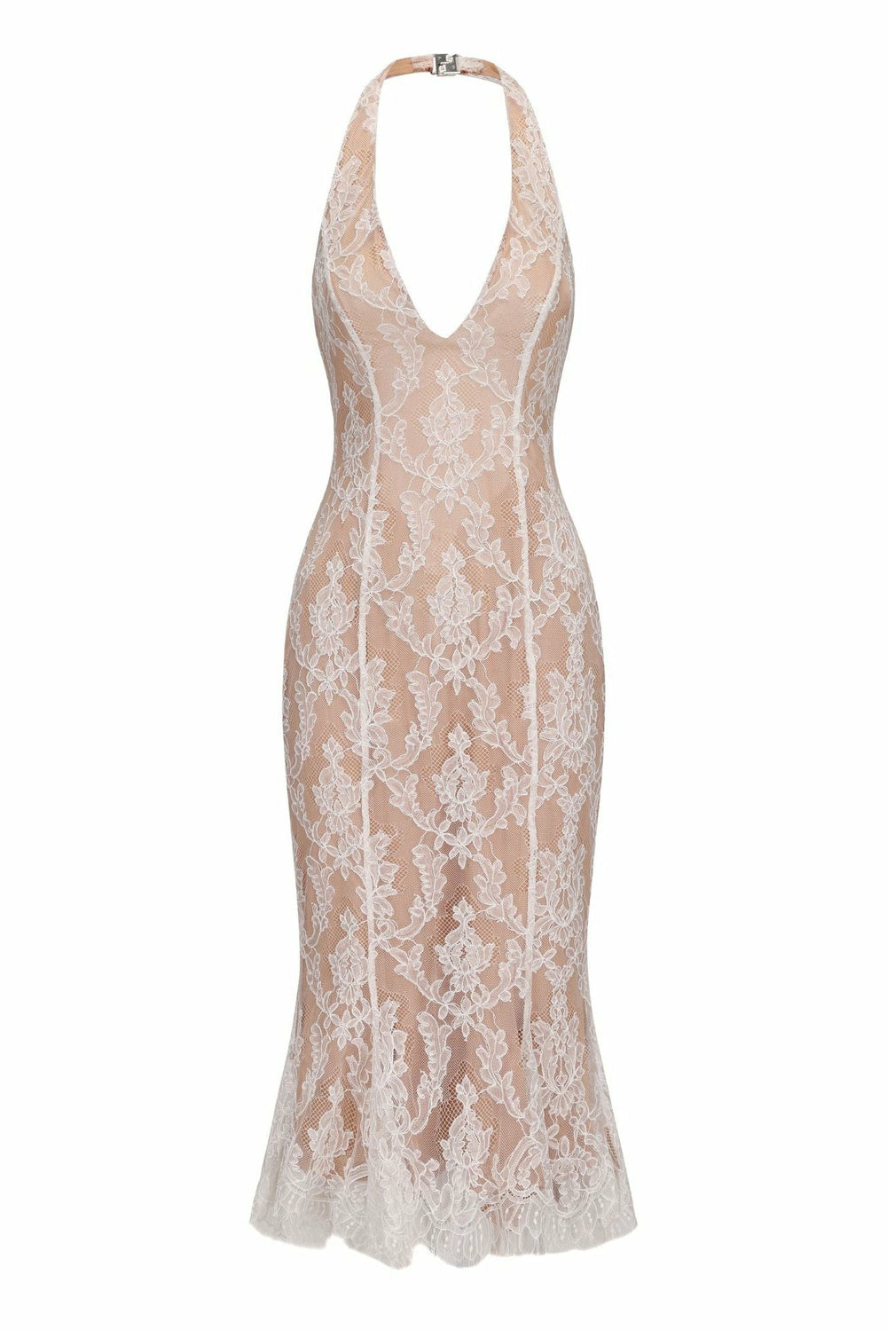 Ivory Lace Midi Dress for Engagement Party | Nana Jacqueline