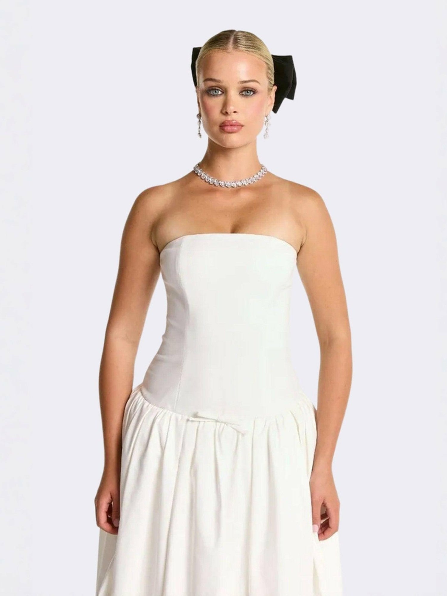 Brittany Dress: White Maxi Dress for Bridal Shower | Nana Jacqueline