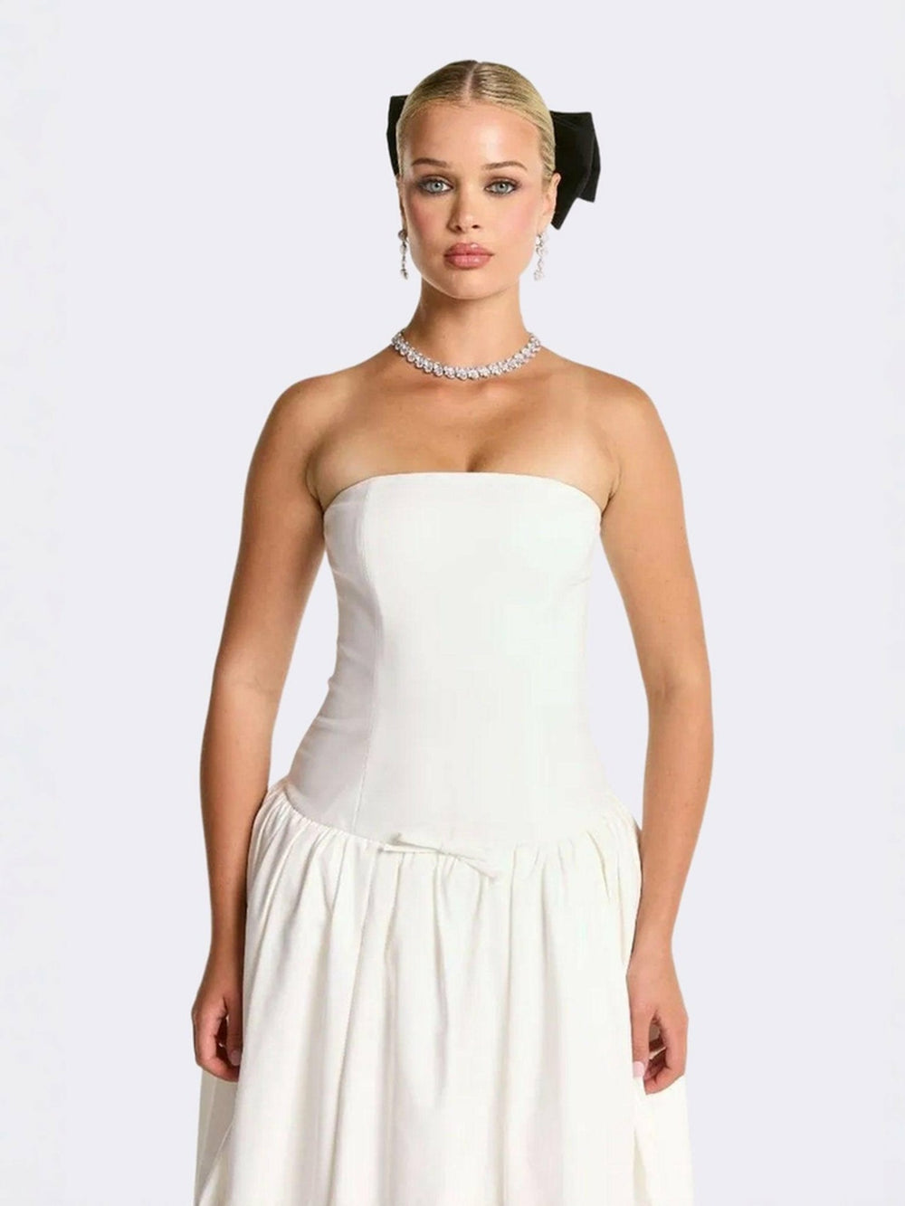 Brittany Dress: White Maxi Dress for Bridal Shower | Nana Jacqueline
