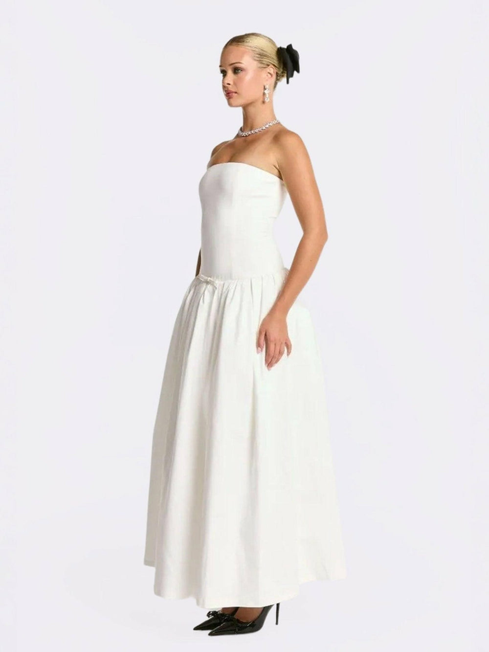 Brittany Dress: White Maxi Dress for Bridal Shower | Nana Jacqueline