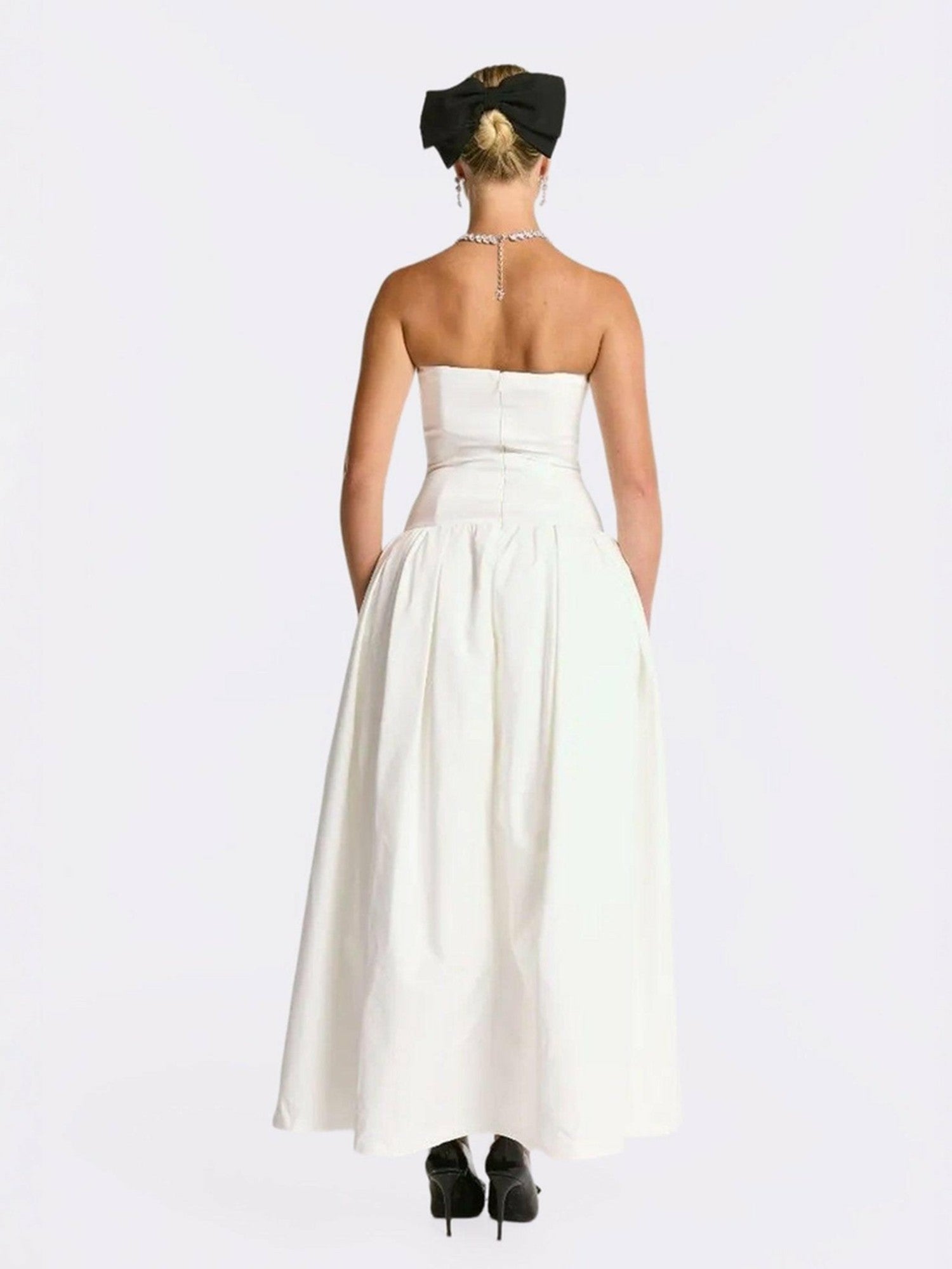 Brittany Dress: White Maxi Dress for Bridal Shower | Nana Jacqueline