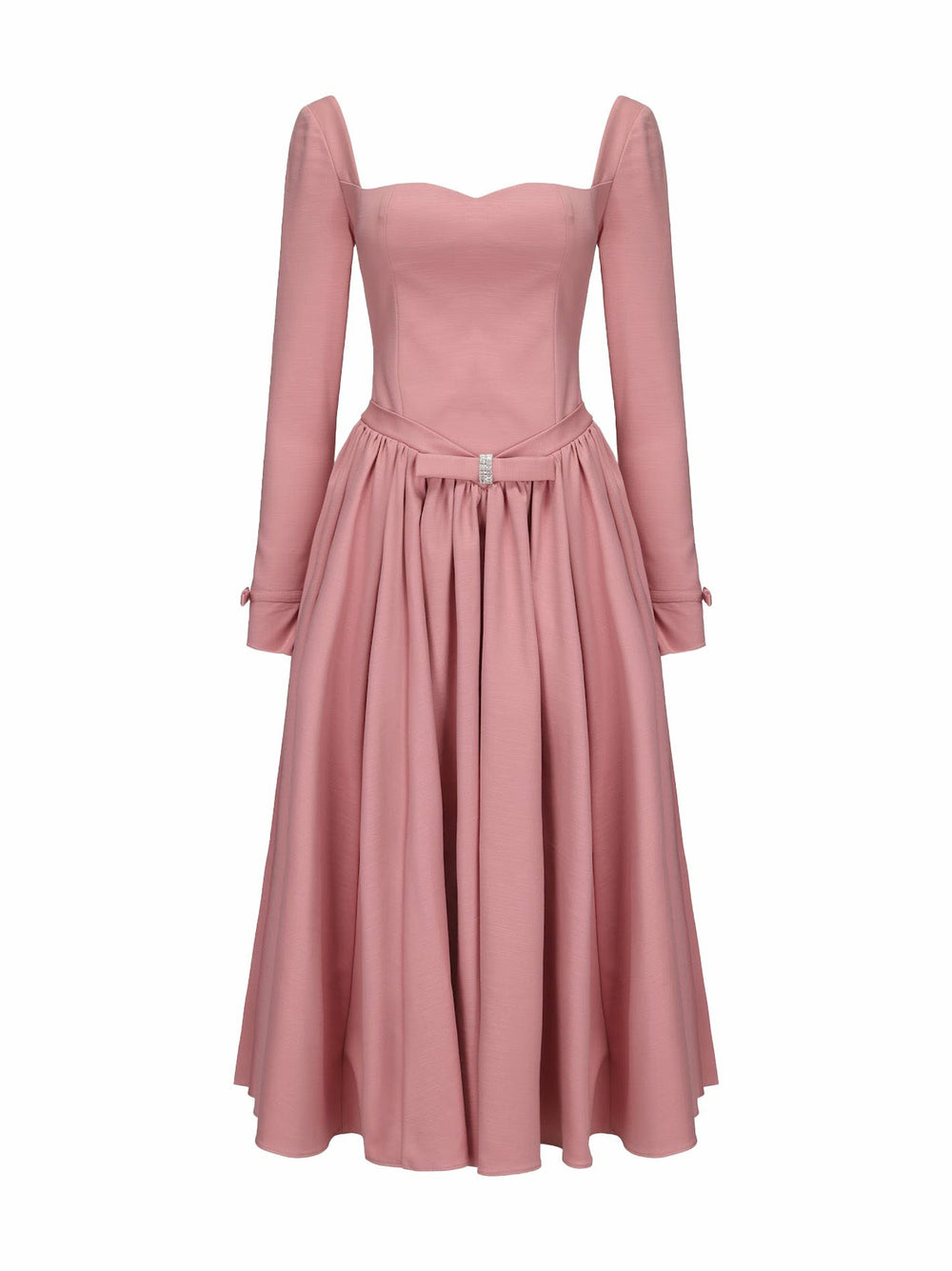 Bernadette Dress: Pink Midi Dress for Garden Party | Nana Jacqueline