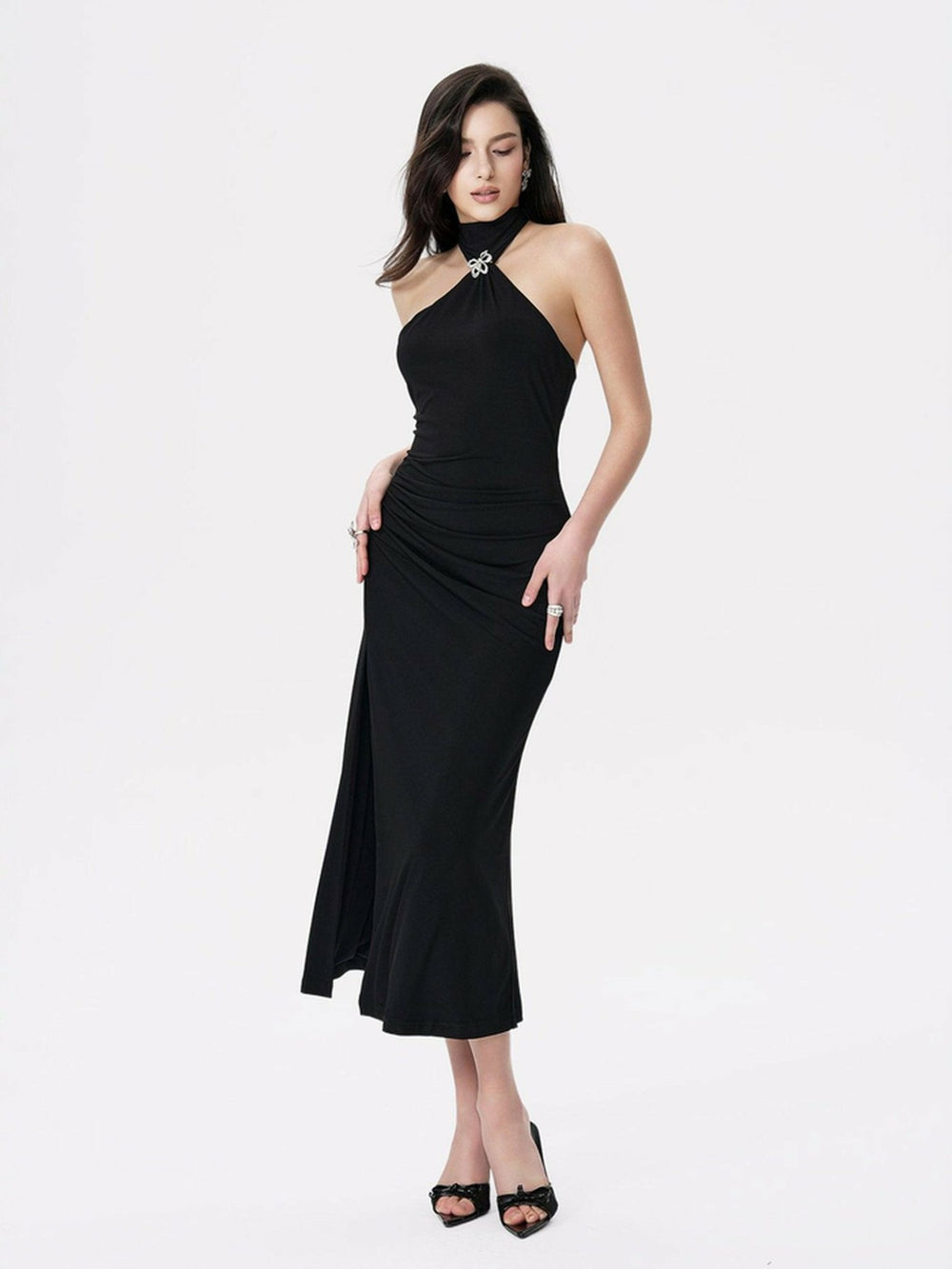 Eliana Dress: Black Maxi Dress for Cocktail Party | Nana Jacqueline