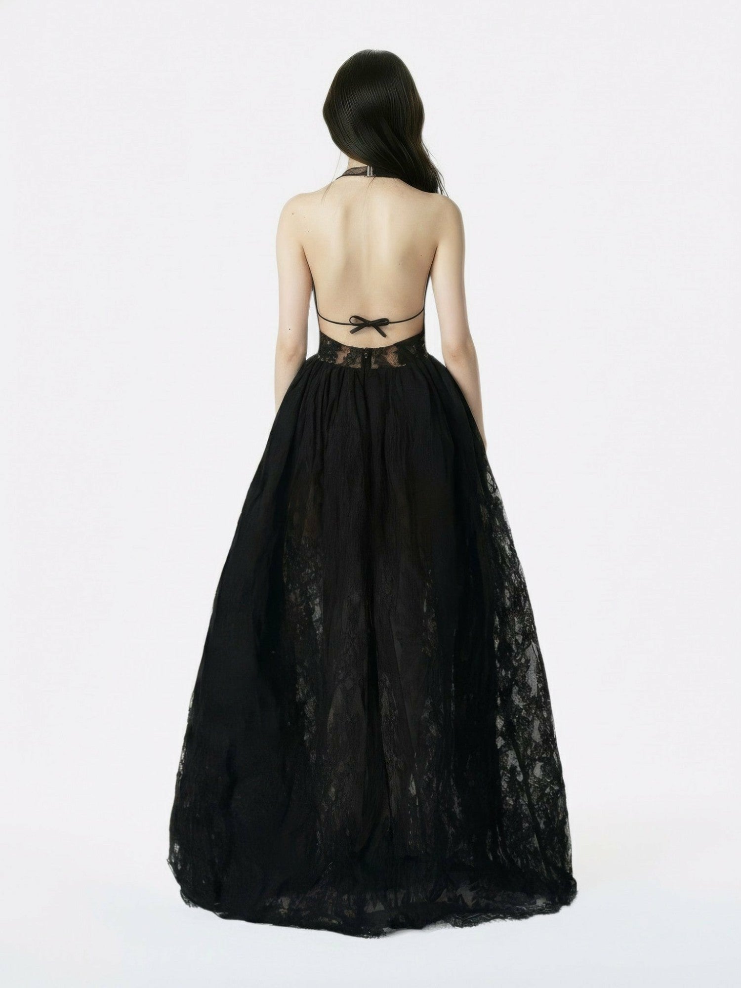 Mirelle Lace Maxi Dress: Black Maxi Dress for Formal Wedding Guest | Nana Jacqueline