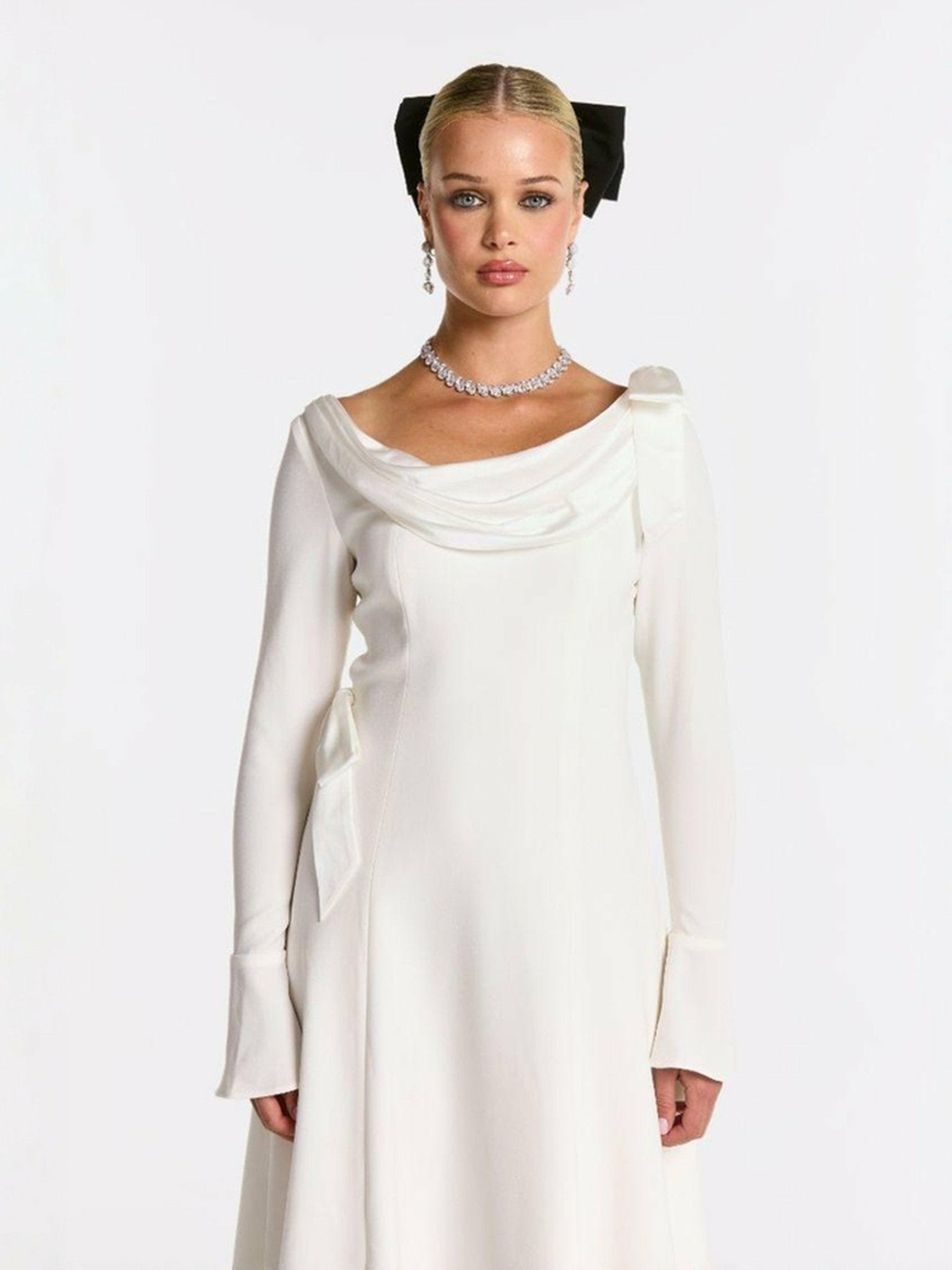 Giselle Dress: White Midi Dress for Bridal Shower | Nana Jacqueline