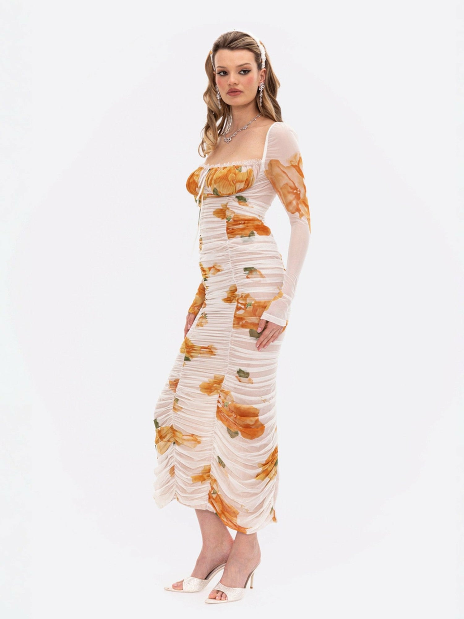 Florentina Dress: Floral Midi Dress for Garden Party | Nana Jacqueline