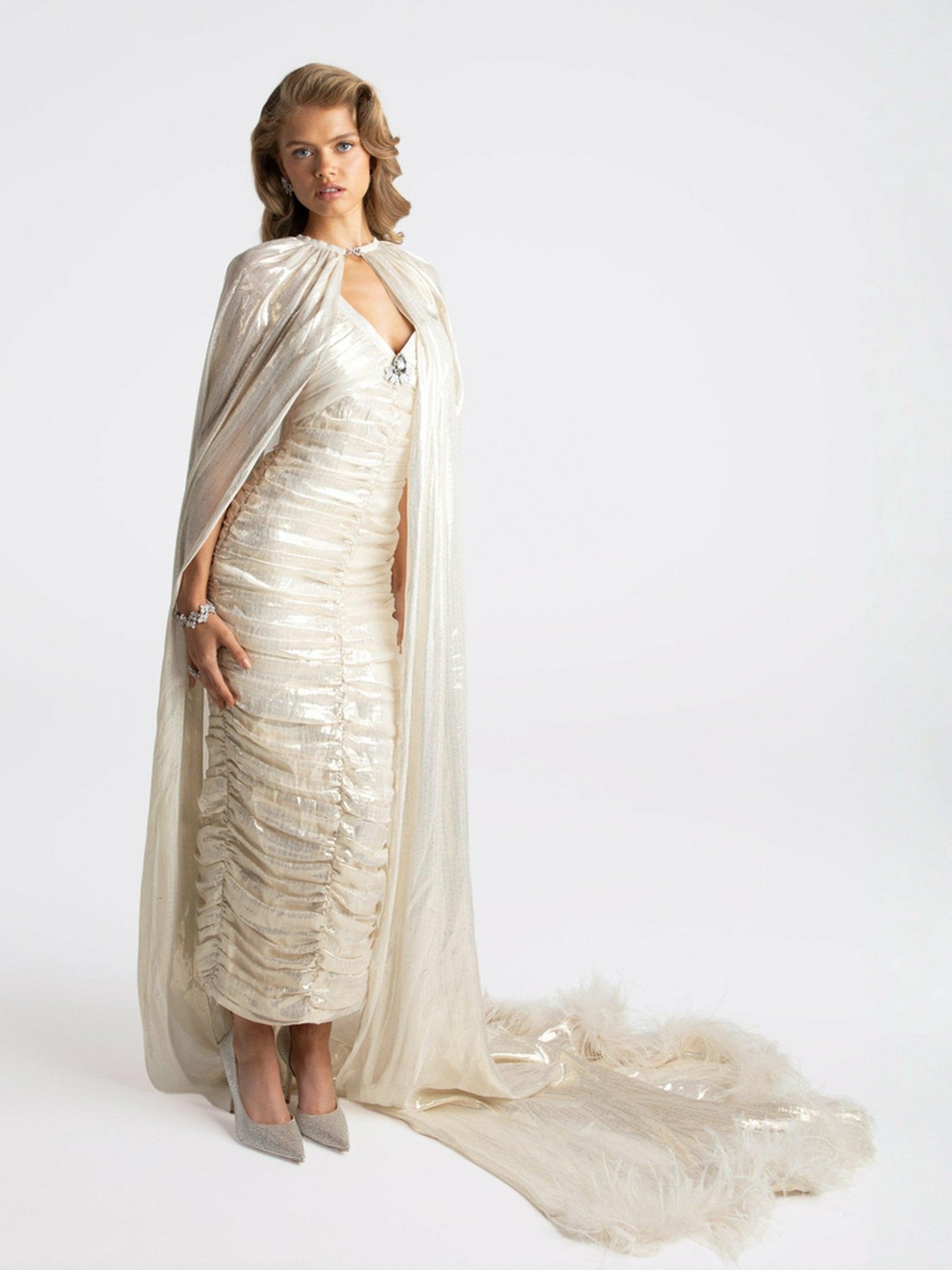 Adele Diamond Dress: Gold Midi Dress for Cocktail Party | Nana Jacqueline